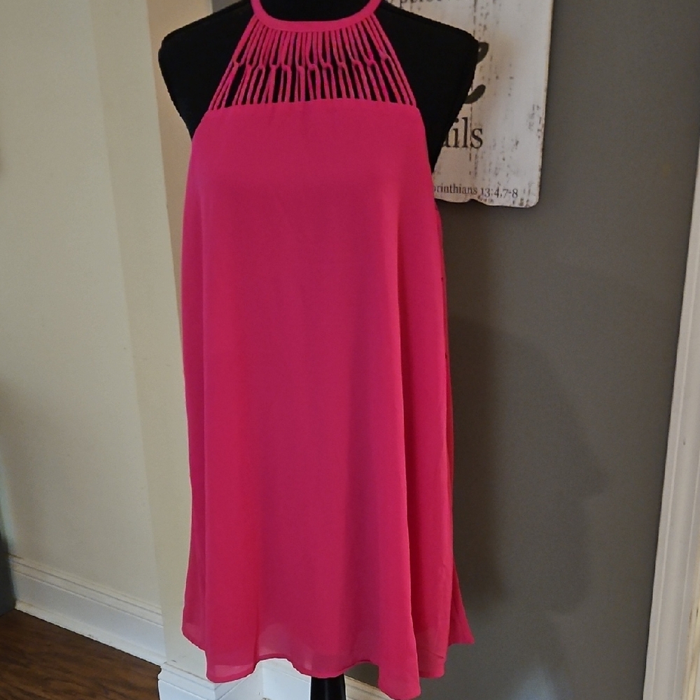 Lulu's Vibrant Pink Halter Dress